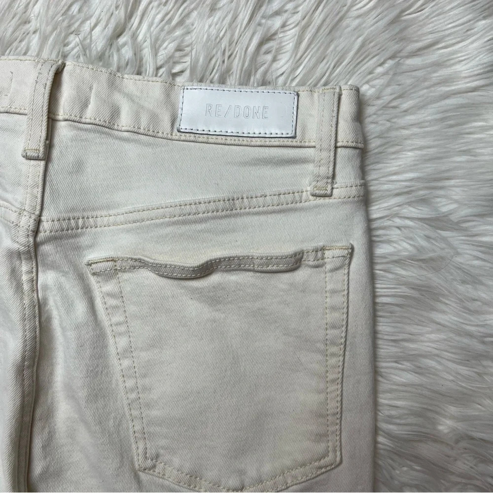RE/DONE 90s High Rise Ankle Crop Jeans Vintage White Denim Casual Women’s 30 - Picture 12 of 12